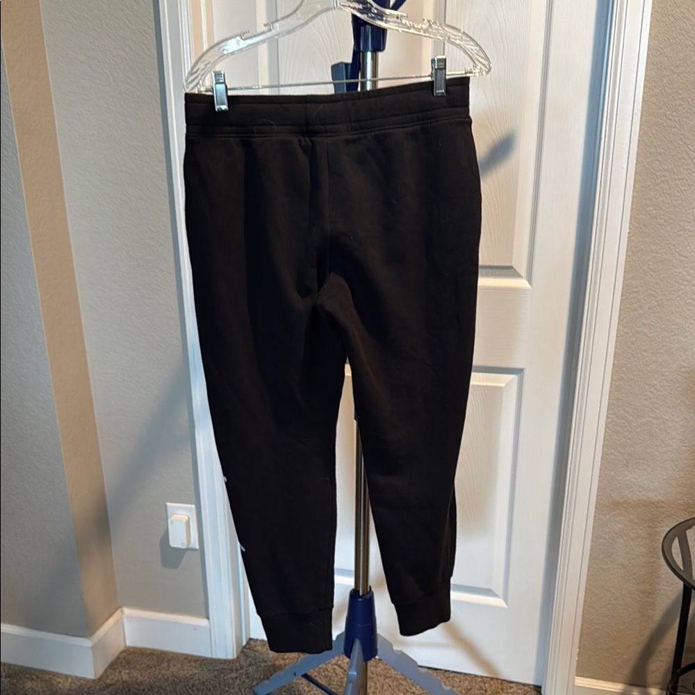 Victoria's Secret Black and Pink Track Pants with Logo Detail. Size Medium - Picture 3 of 4